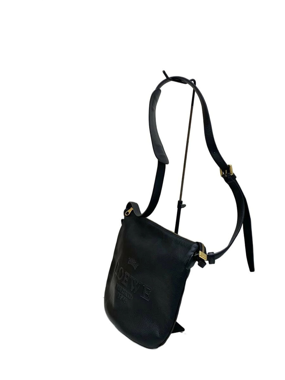 Loewe Black Leather Shoulder Bag Black
